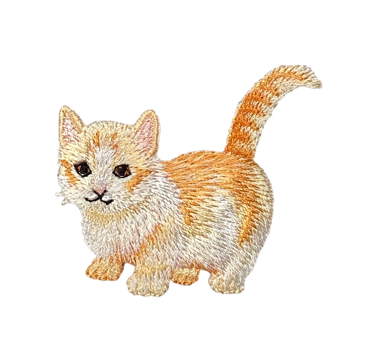 Orange Tabby Cat, Kitten, Realistic Pets, Embroidered, Iron on Patch